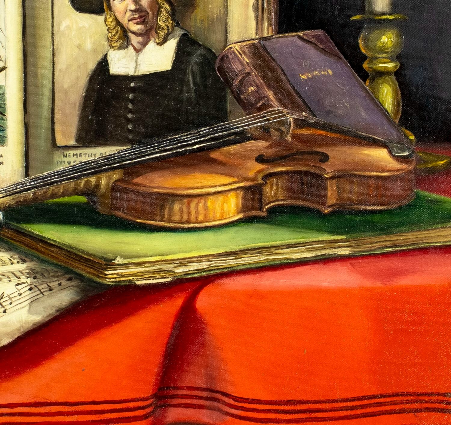 ATTRIB Albert Nemethy Sr (NY,Hungary,1920-1998) oil painting 149081