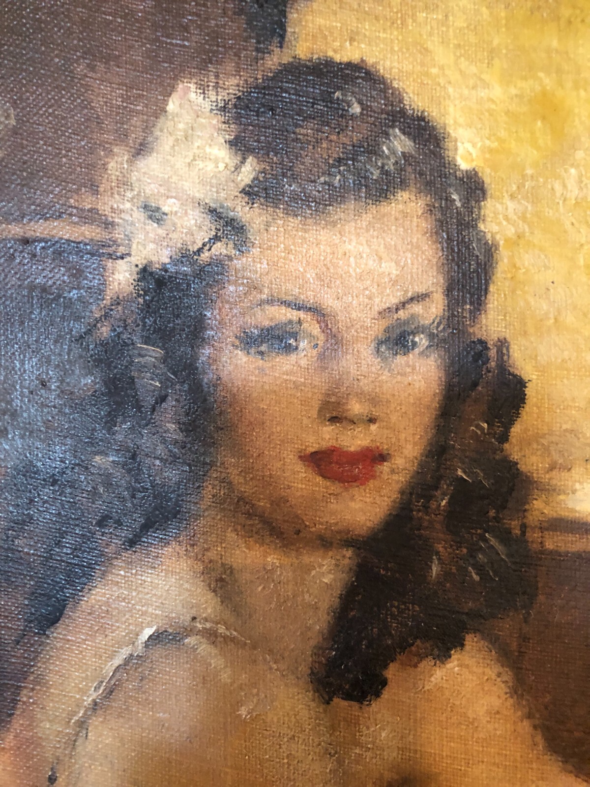 GEORGE DUC FRENCH OIL ON CANVAS, BALLERINA AT BAR CIRCA  EARLY TO MID 1900’s