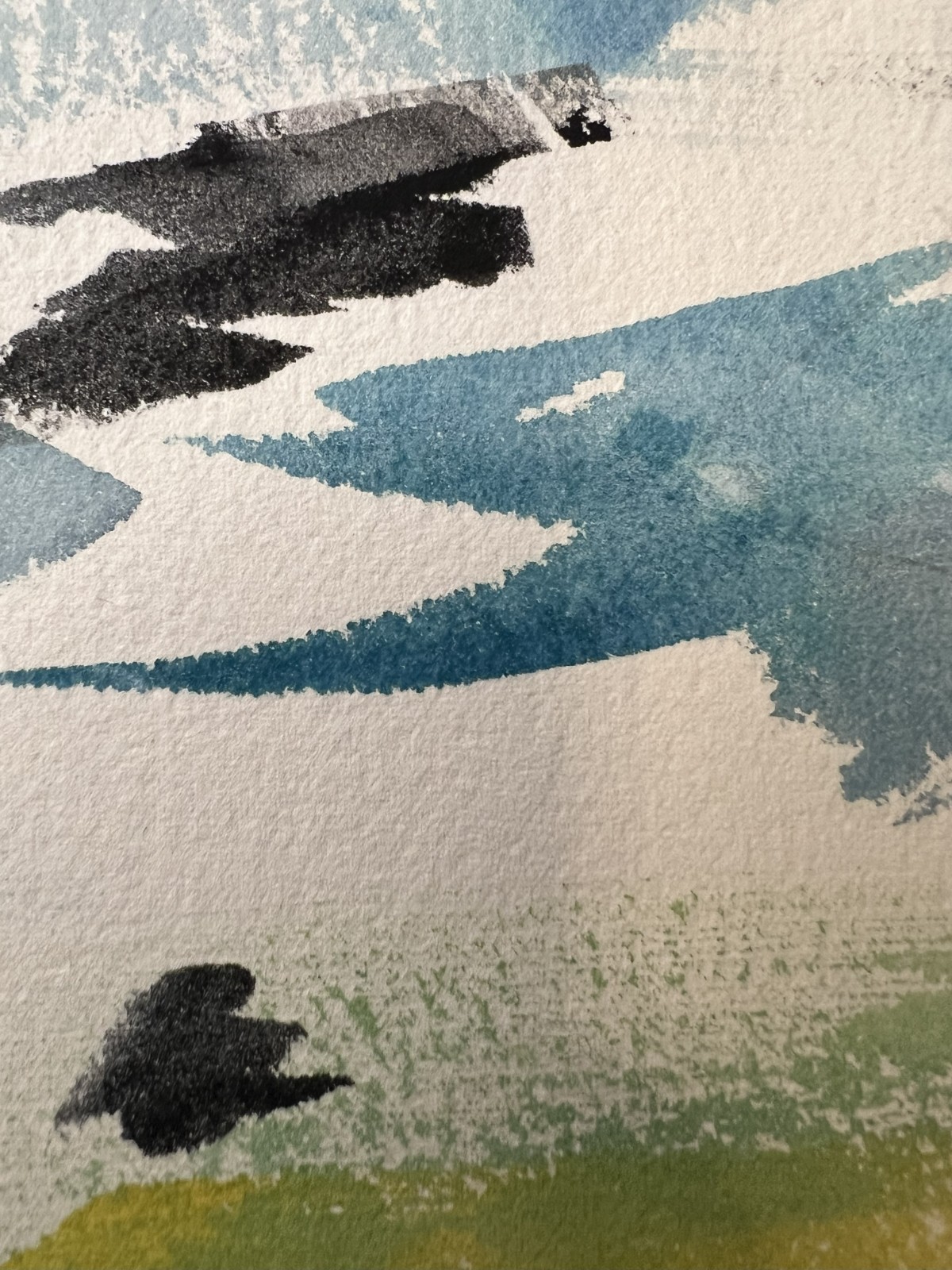 An Inland Waterway–Medium Size Watercolor–Charlotte Hoffman–Mid 20th NY Artist