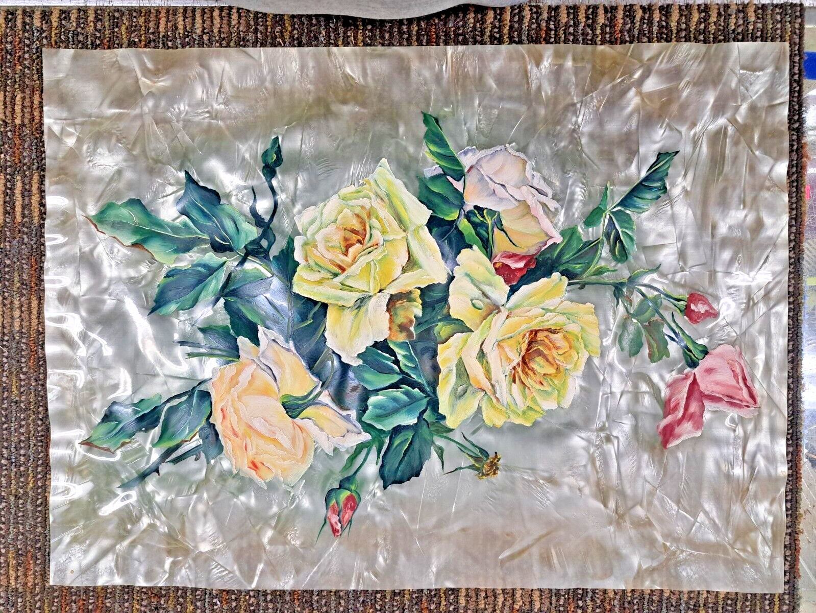 Original Painting on plastic 20 X 14.5 Inches Unframed