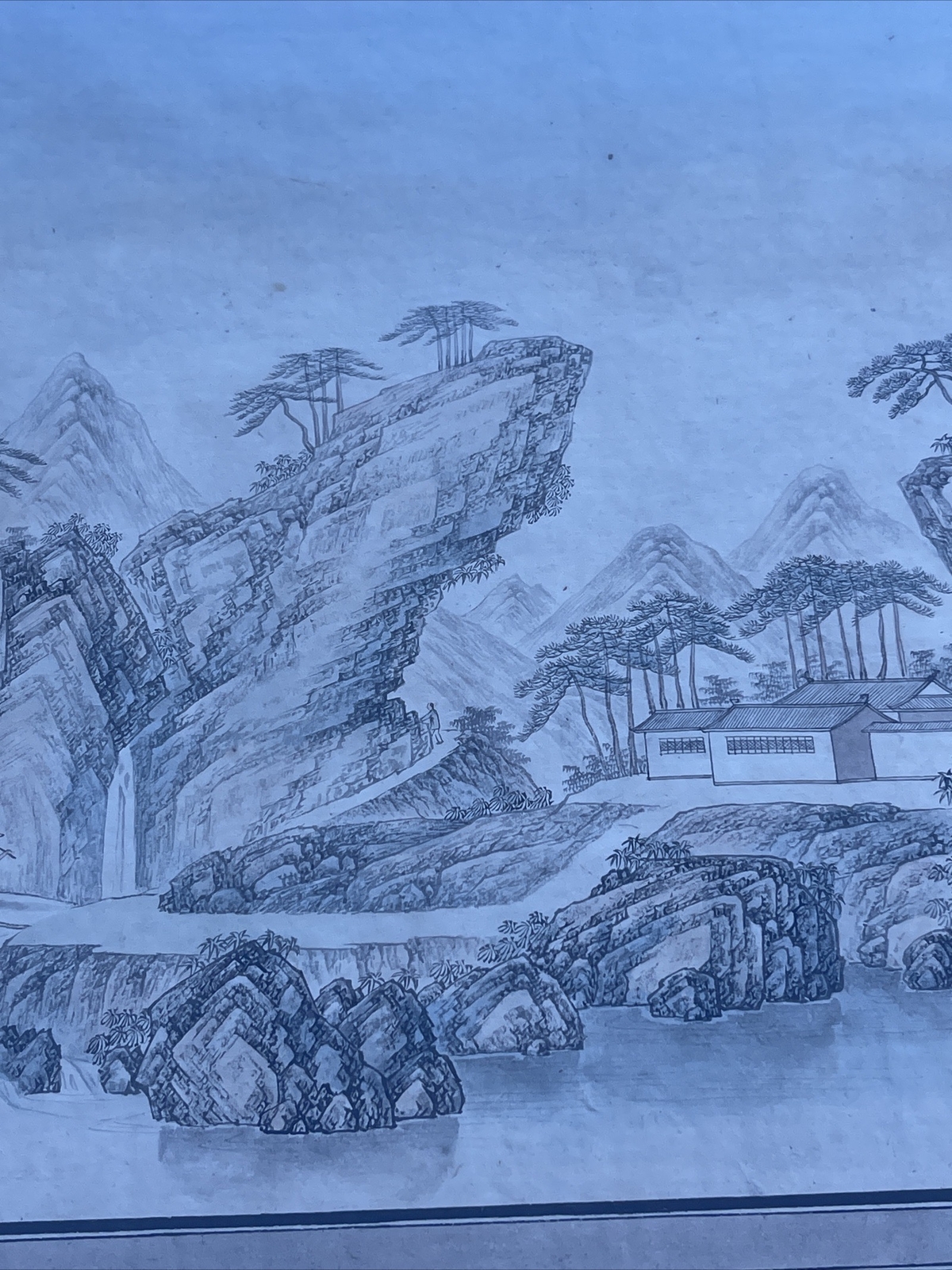 ANTIQUE FINE OLD CHINESE LANDSCAPE PAINTING SCHOLAR MASTER 18TH TO 19TH CENTURY