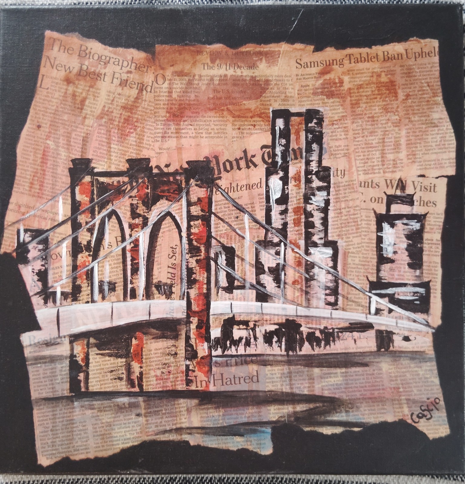Gerardo Cascio/Original Oil Painting/Signed/New York City/Graffiti/Street Art