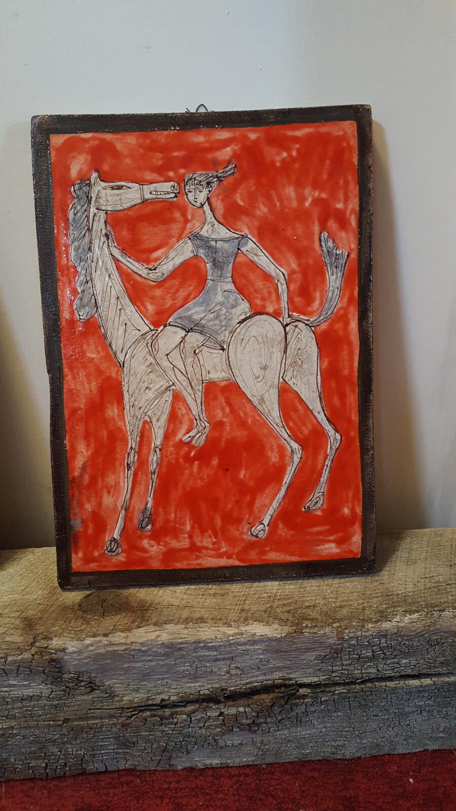 Giovanni Petucco Italy Ceramic Wall Tile Man and Woman