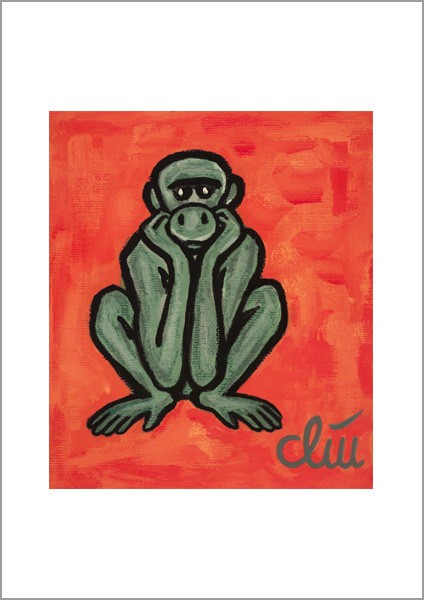 JACQUELINE DITT – The Perplexed Monkey A4 PRINT n. Painting Monkey
