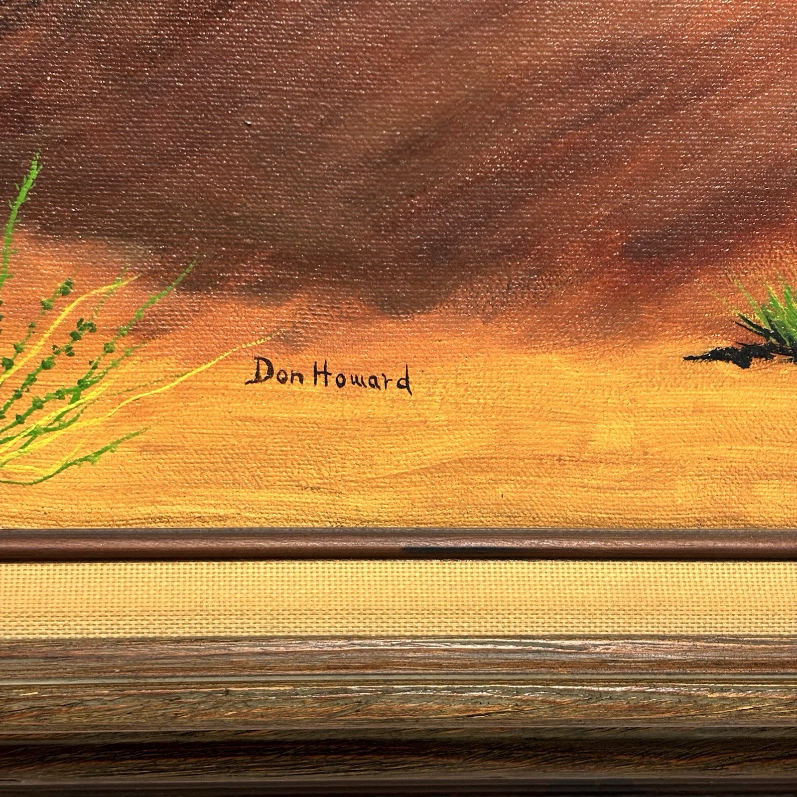 Vintage Morning Ride South Western Desert Landscape Canvas Oil Painting Horse