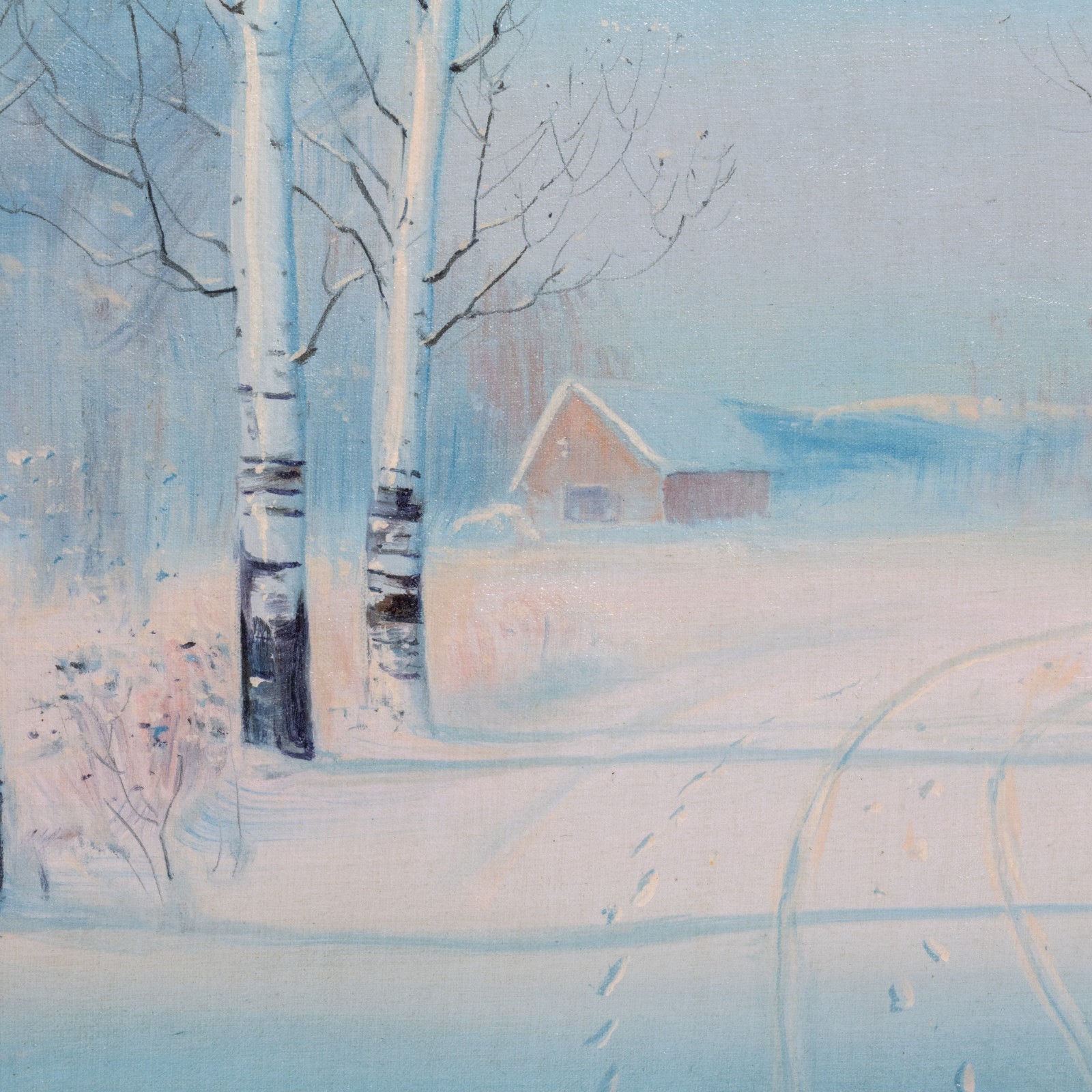 «Winter Birches» Original Painting by Svend Svendsen