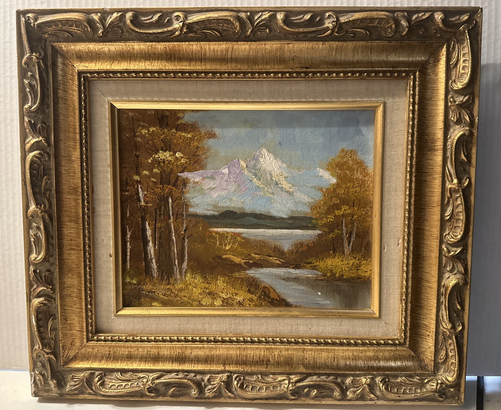 Original “Sullivan” LANDSCAPE MOUNTAIN &RIVER OIL PAINTING SIGNED