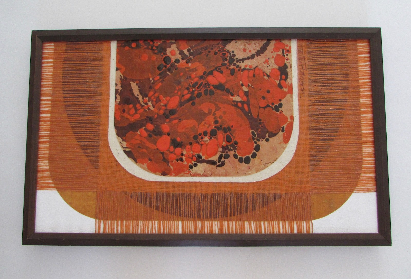 Mid Century Harriet Hanson Chicago Mod Abstract Multimedia Painting