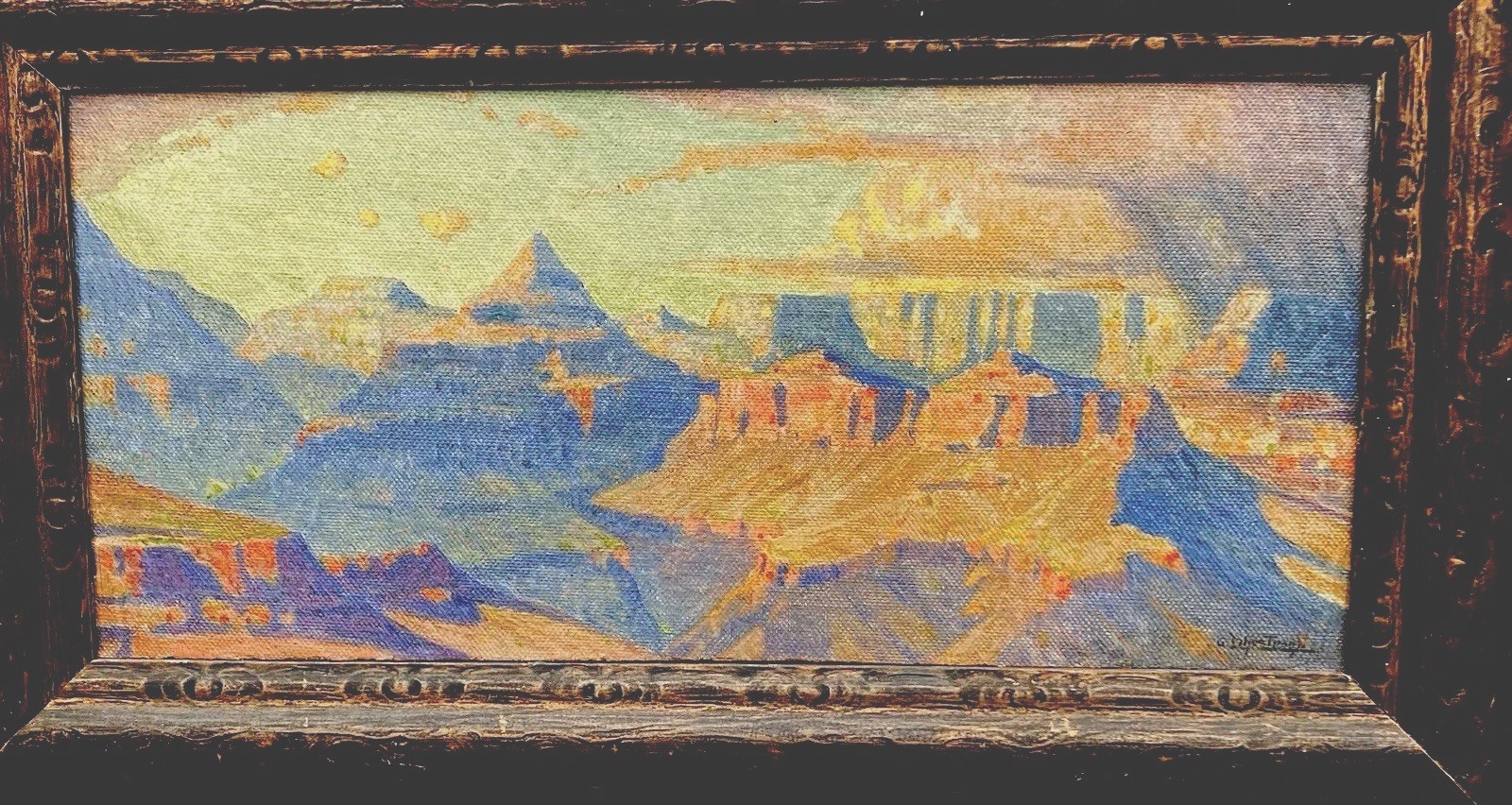 Listed California Artist Gustav Liljestrom ( 1880-1958) Grand Canyon At Daybreak