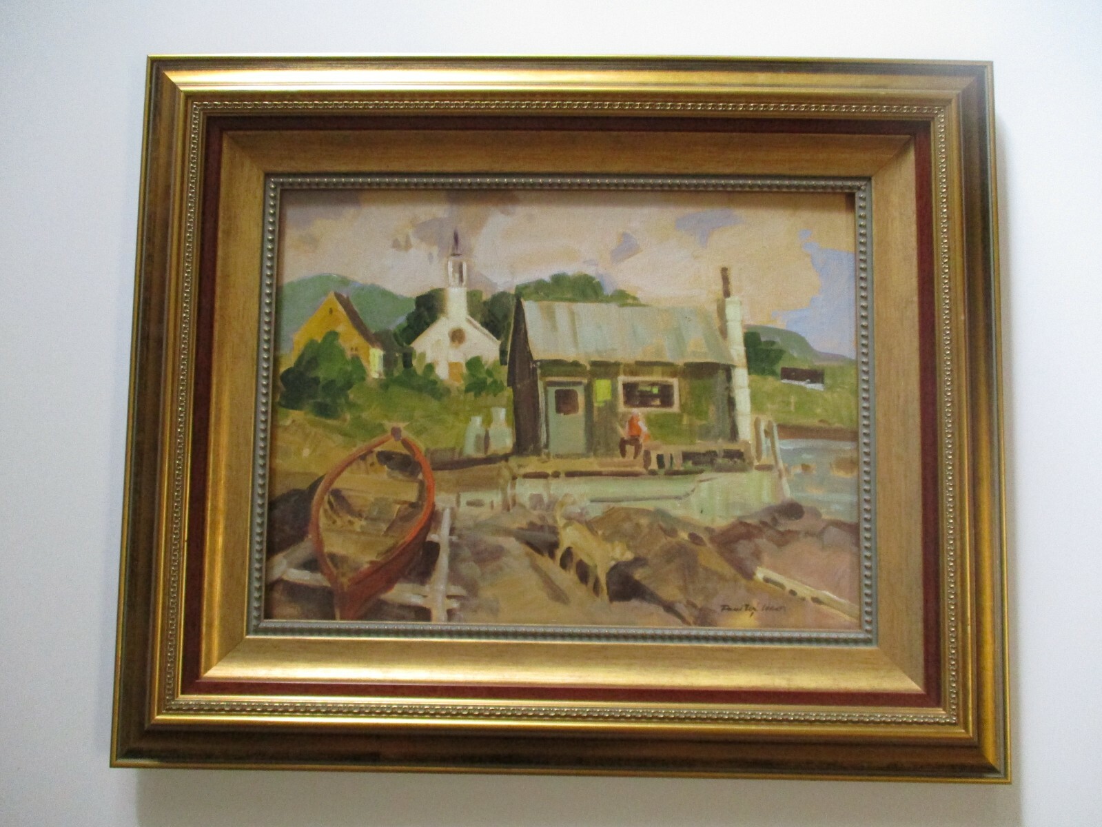 AMERICAN REGIONALIST PAINTING LISTED IMPRESSIONISM HISTORIC LANDSCAPE SIGNED