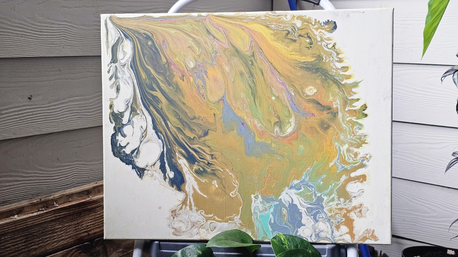 Abstract Painting Wall Art on Canvas – Unframed Abstract Style, Single Piece