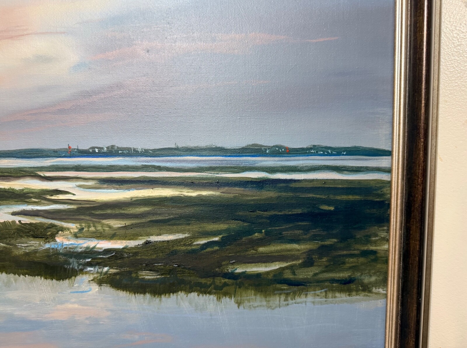 Large Original Louise Ramsay Jersey Marsh oil painting sea landscape on canvas