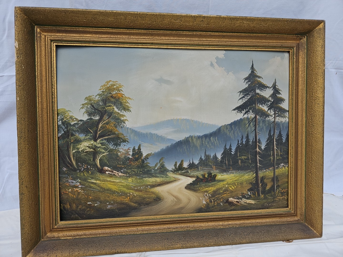 Oil Painting 1900 – 1949 on Pape Mountain Landscape Painter REMAK Framed Painting