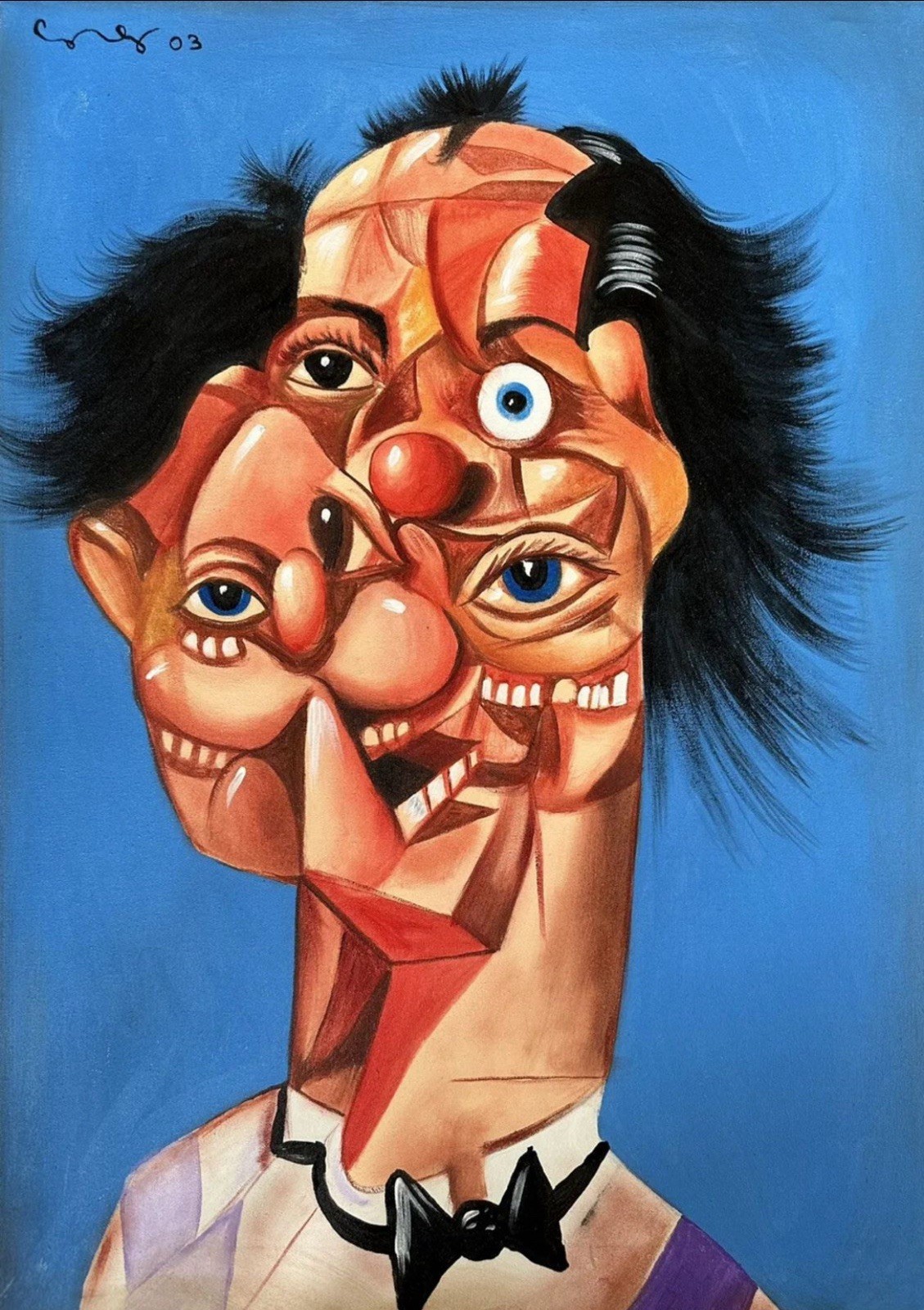 GEORGE CONDO OIL ON CANVAS PAINTING SIGNED AND SEALED MEASURES 50CMX70CM