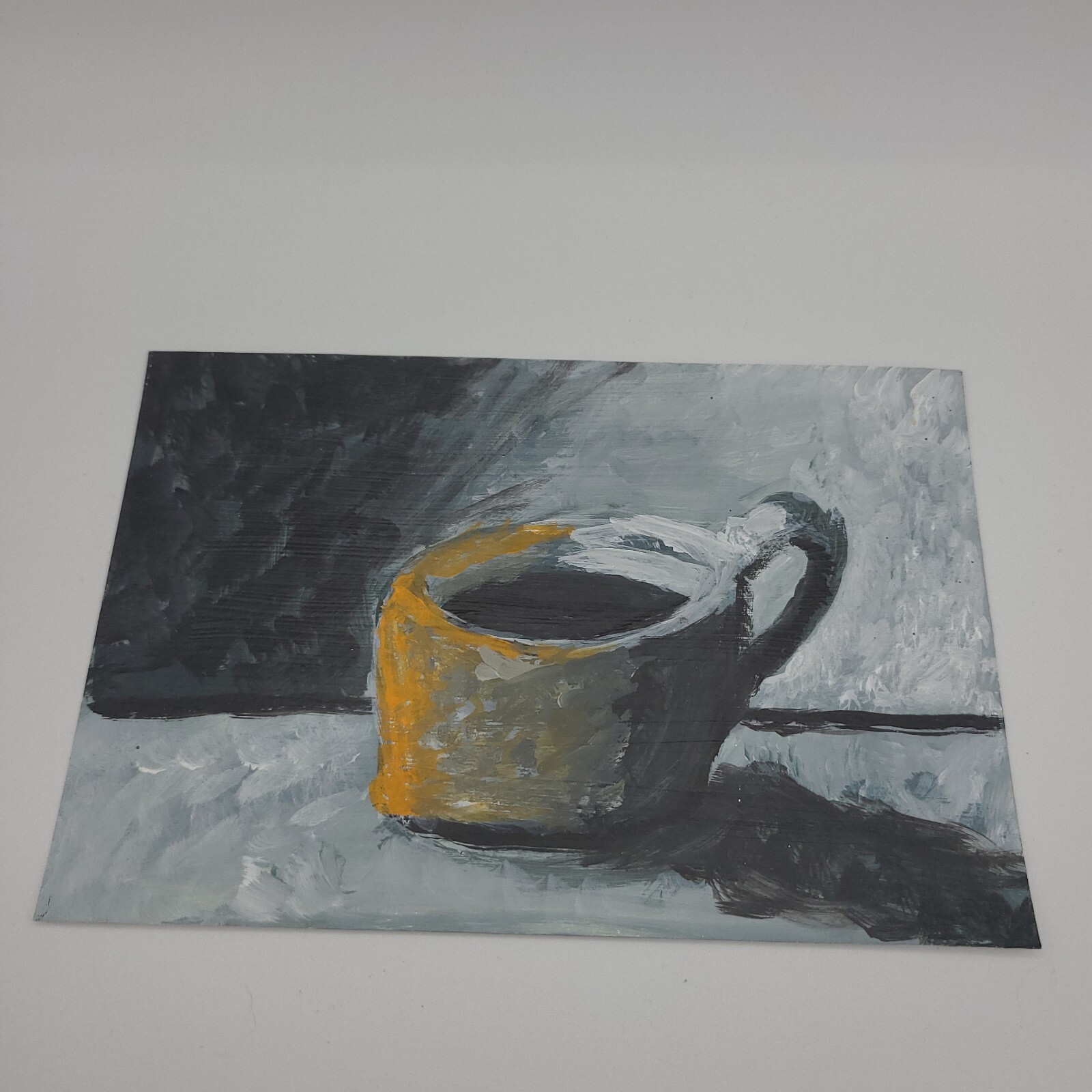 COFFEE Cup Painting by Merchant Crow Abstract Modern Acrylic Water Color Paper 4