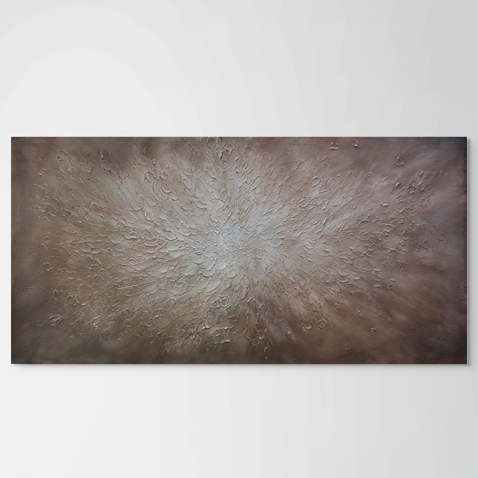 Large Neutral Abstract Painting Textured Earth Tone Wall Art Wabi Sabi Canvas