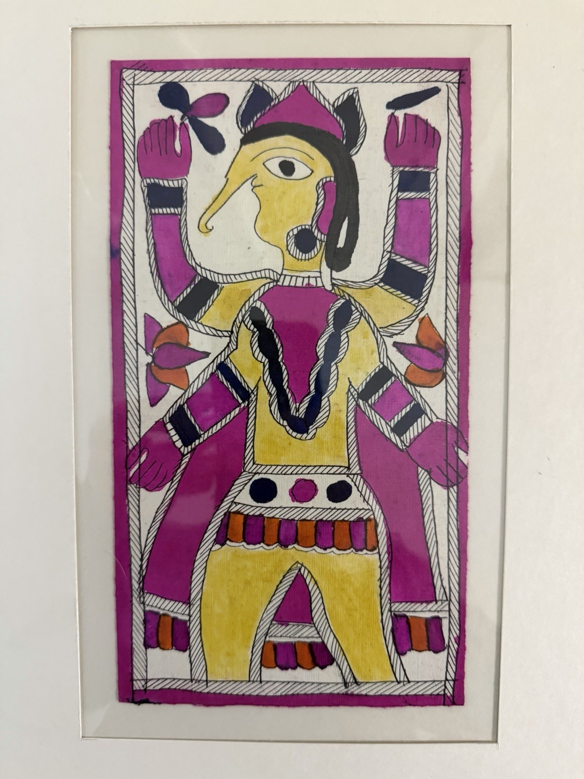 Original Madhubani Folk Art Original Painting From Bihar, India