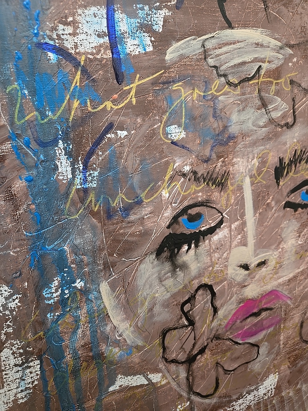 Art On Canvas. Signed 20 in X 20 in. Unchanged. It’s An Artisan Thing.