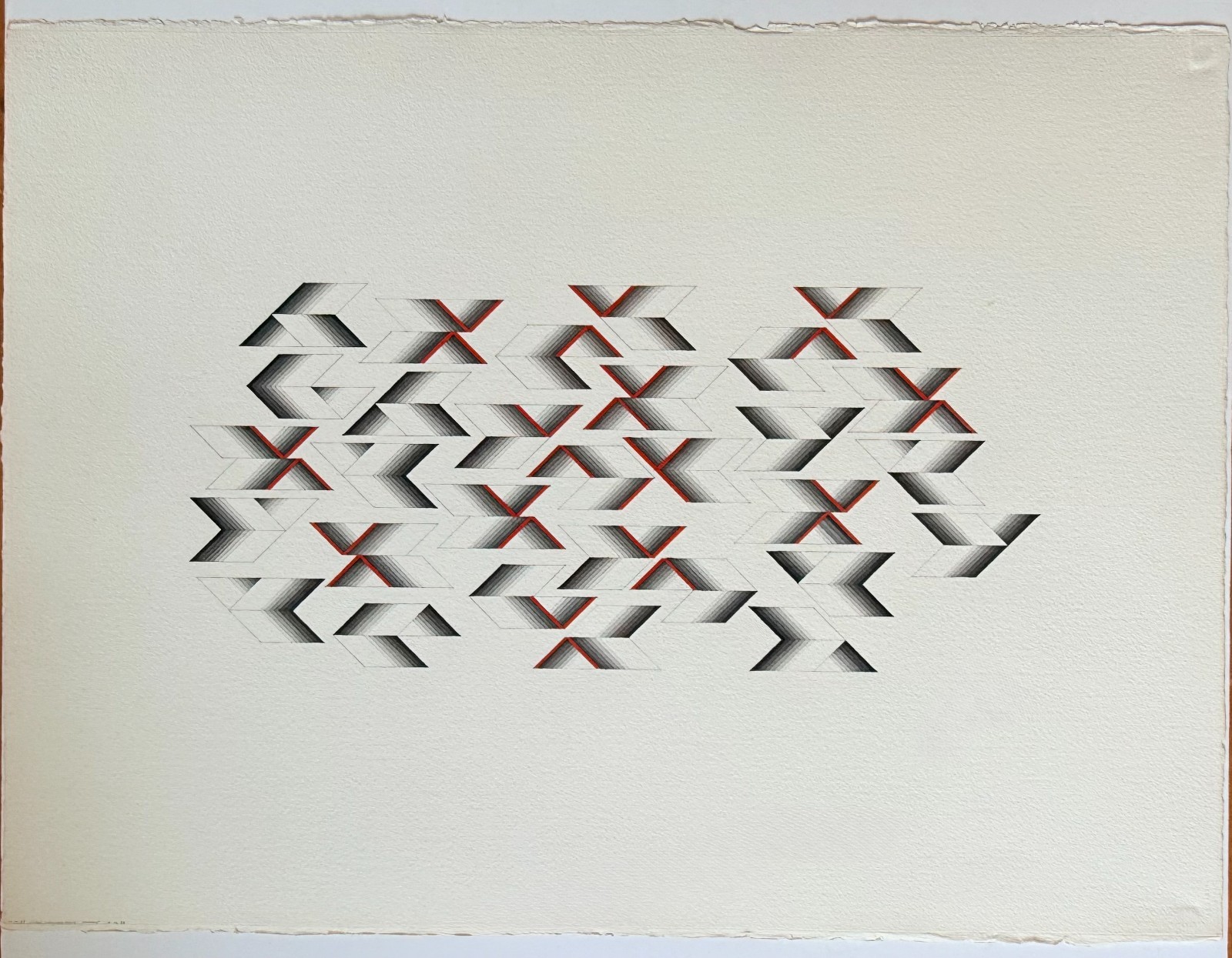 Sewell Sillman original abstract watercolor on Arches dated 1989