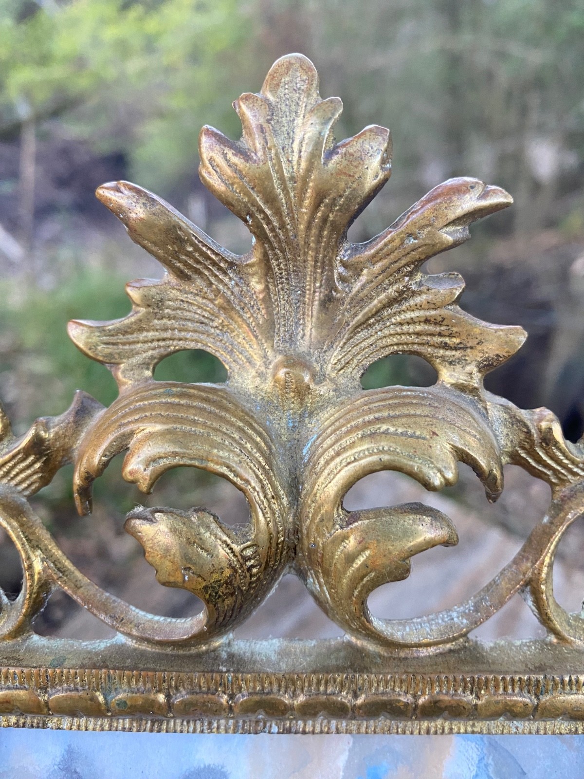Virginia Metalcrafters Brass Frame + Abstract Painting