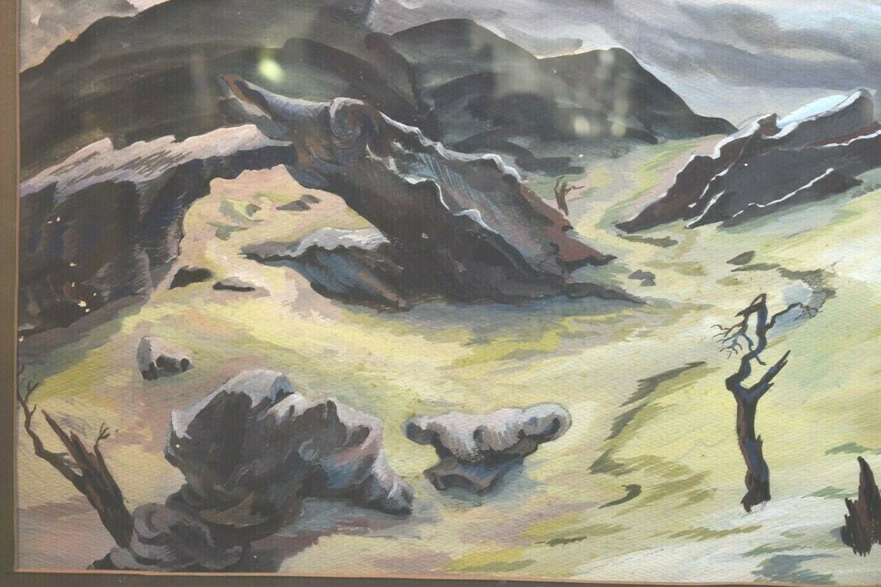 Denny Winters Gouache Landscape of «Garden of Gods»