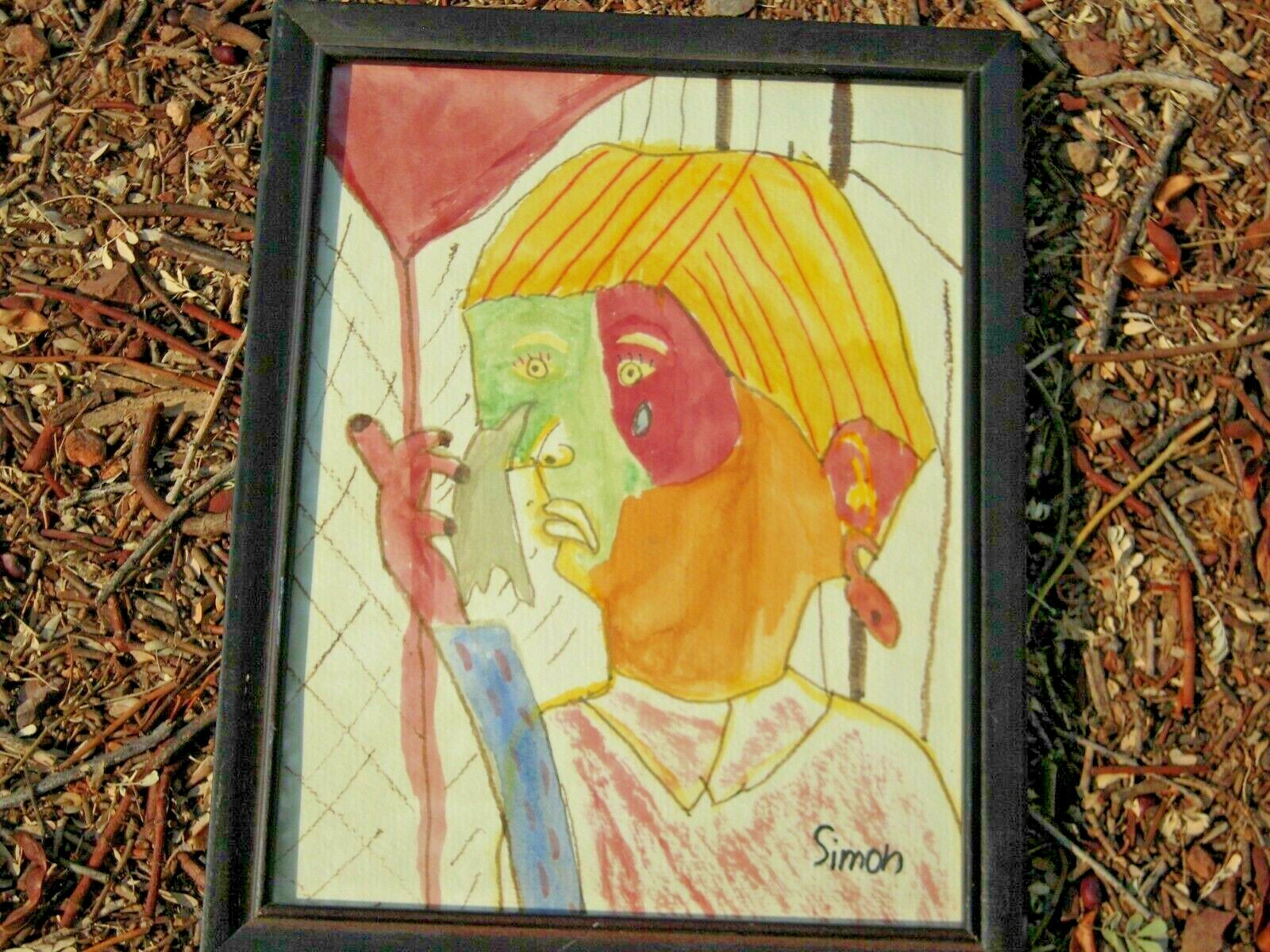 Abstract Expressionist Watercolor 8-1/2 x 11″