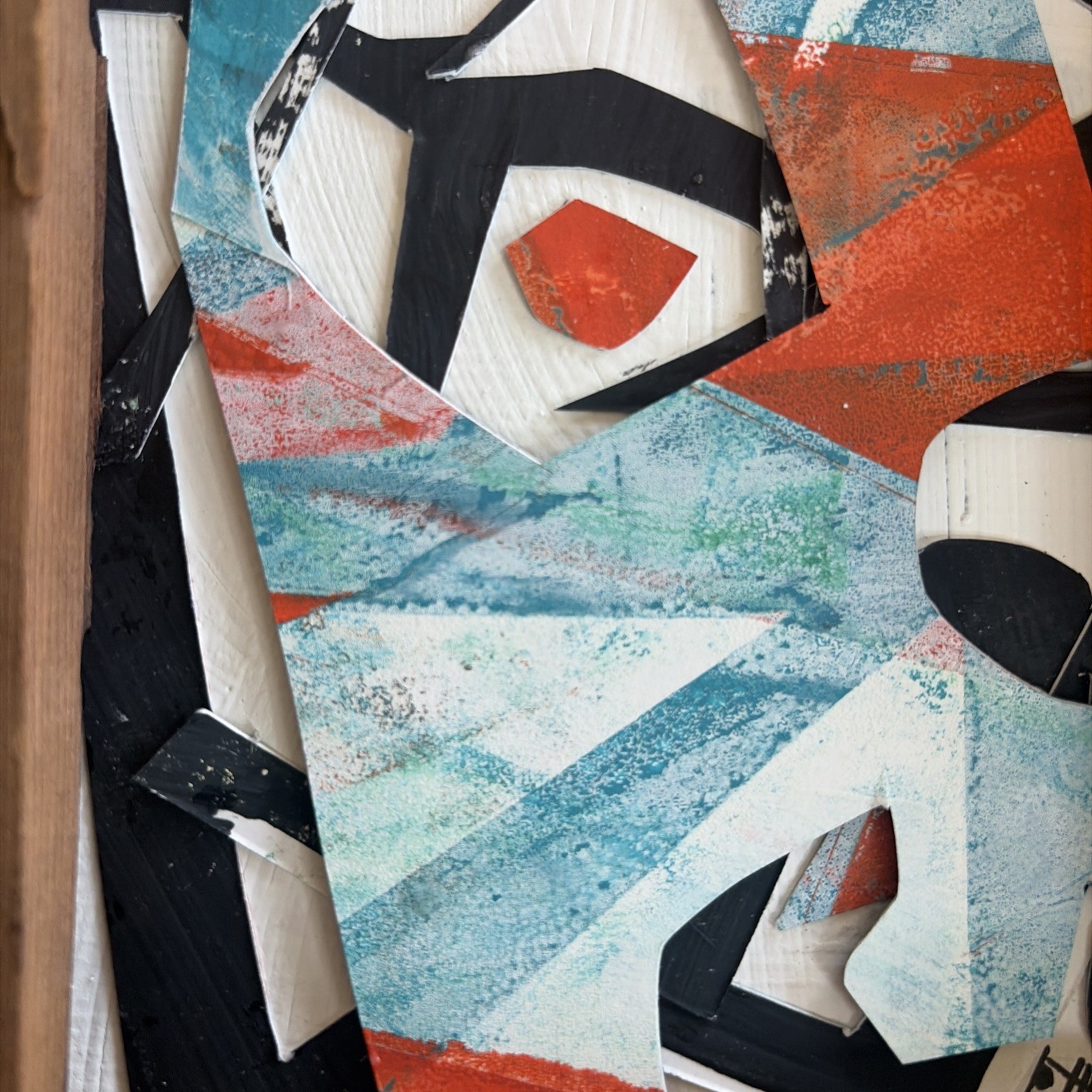 Beto Mejia Original Modern Abstract Expressionist Art Painting Collage