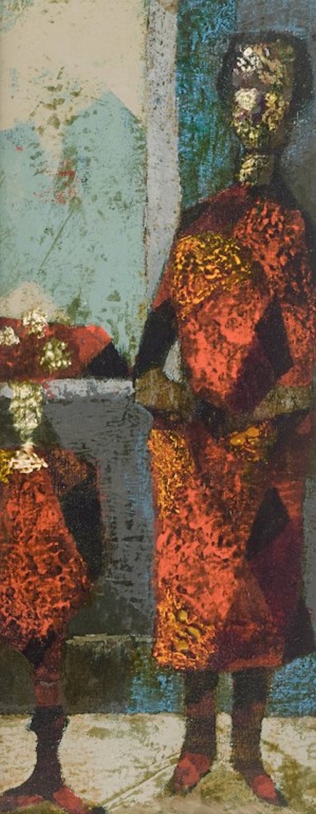 Sven Harald Ahlgren, Swedish artist. Oil on board. Female figures. Mid-20th c.