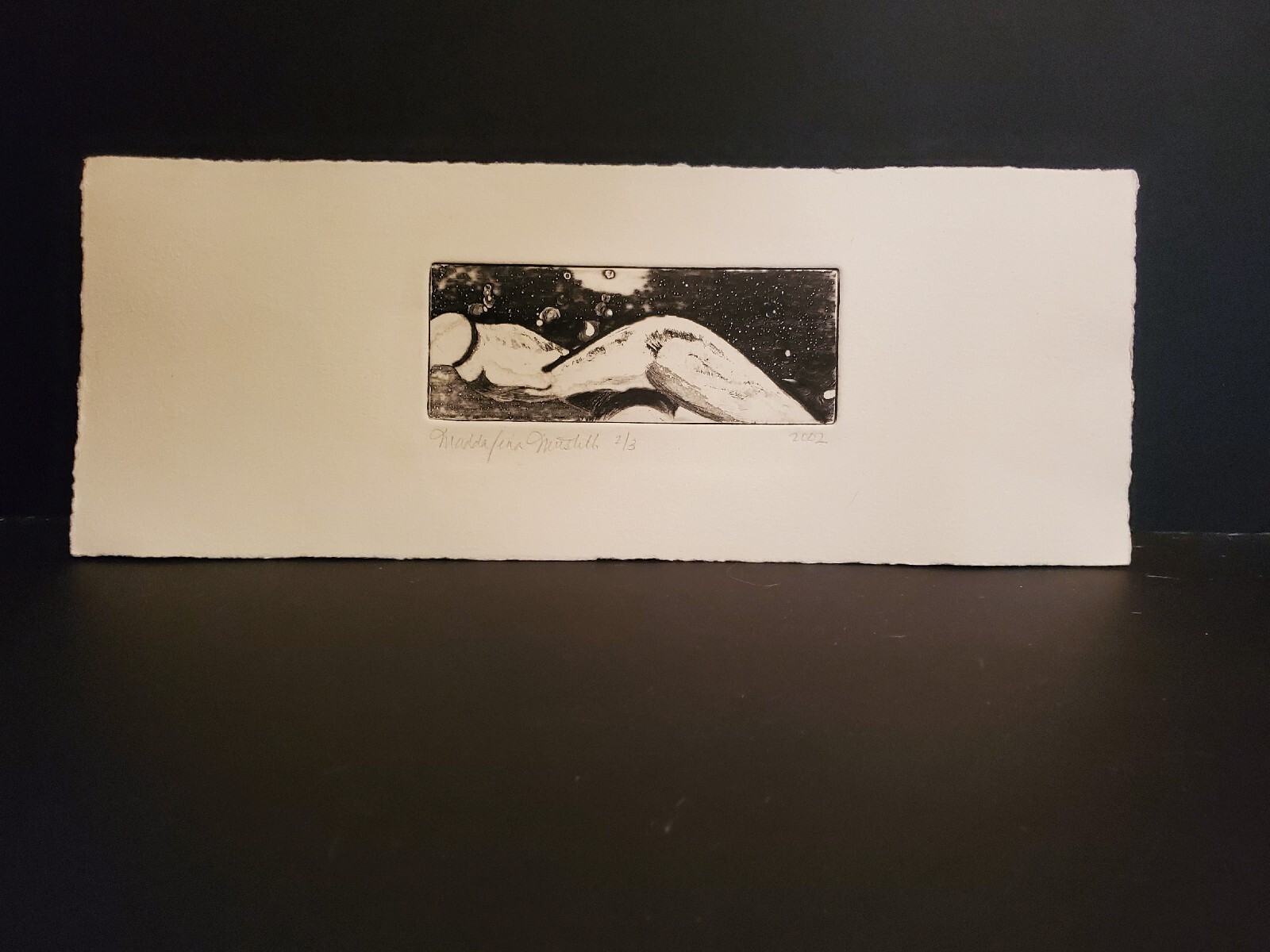Etching – acid inked technique, nude figure #2 of 3 Created by local NJ artist