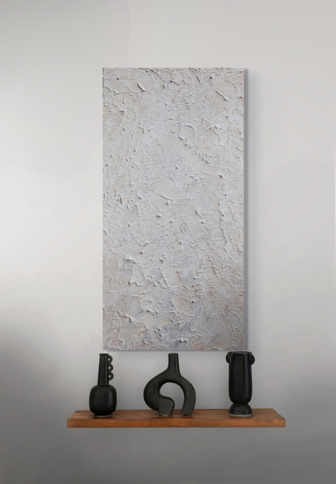 Neutral Textured Painting Original Abstract Beige Wall Art Japandi Canvas 10×20