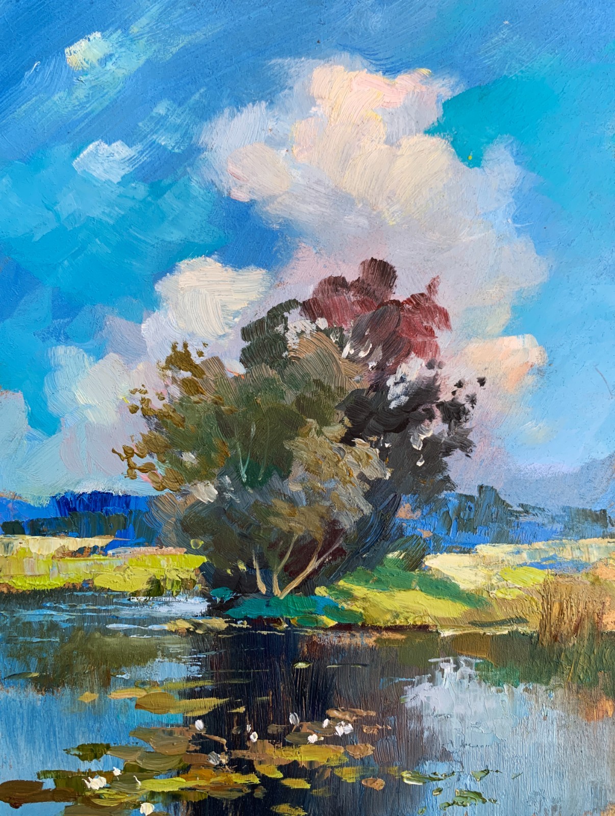 Oil Painting Memory Of A Place In Nature Y. Suprunchuk Original nAAA3639