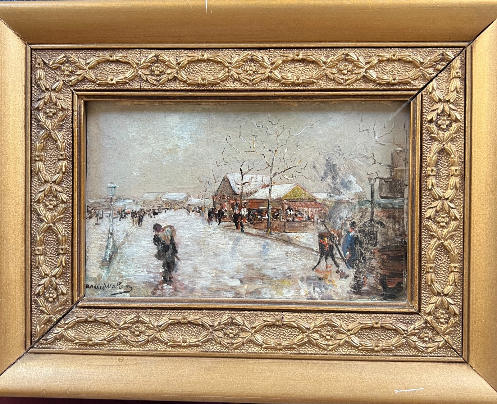 Andrée Wallon – French School 20th – The City Or The Area Under The Snow