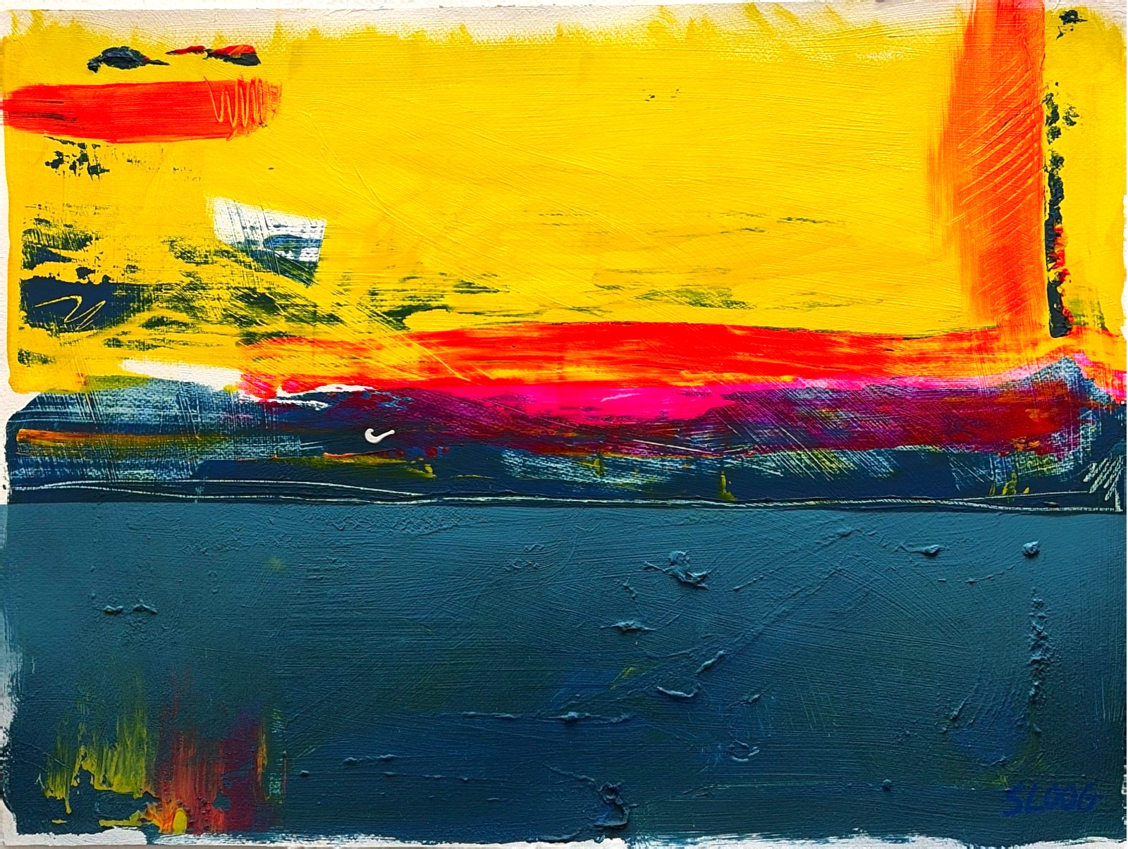 SLOOG Original Art Modern Abstract Textured Wall Art on Paper 18×24 Swatches