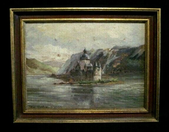K.E. Unkel artist VINTAGE OIL PAINTING ON MASONITE FRAMED DATED ’56 VINTAGE