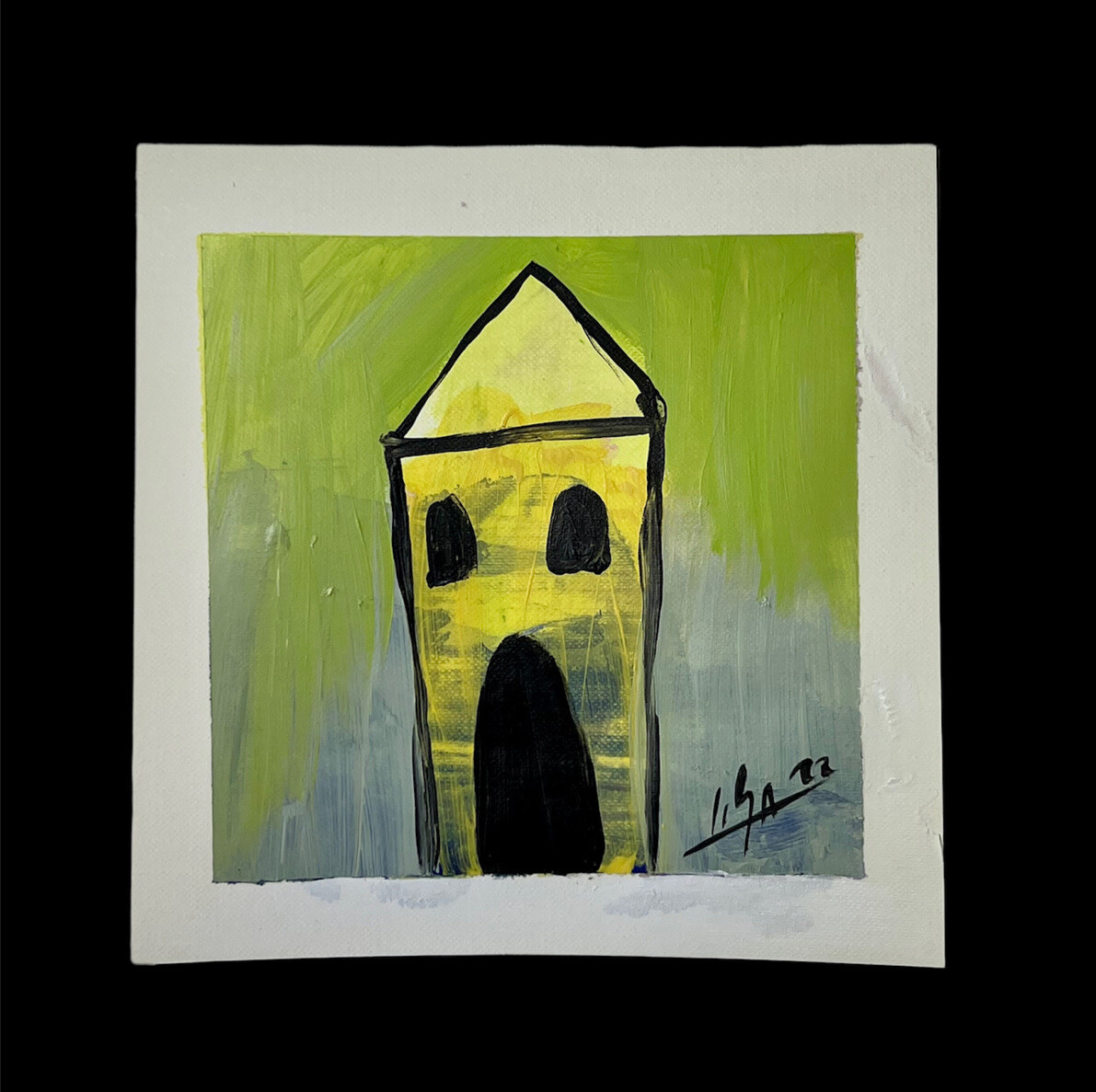 ORIGINAL PAINTING ACRYLIC ON CANVAS PAPER 6”x 6” CUBAN ART By LISA.