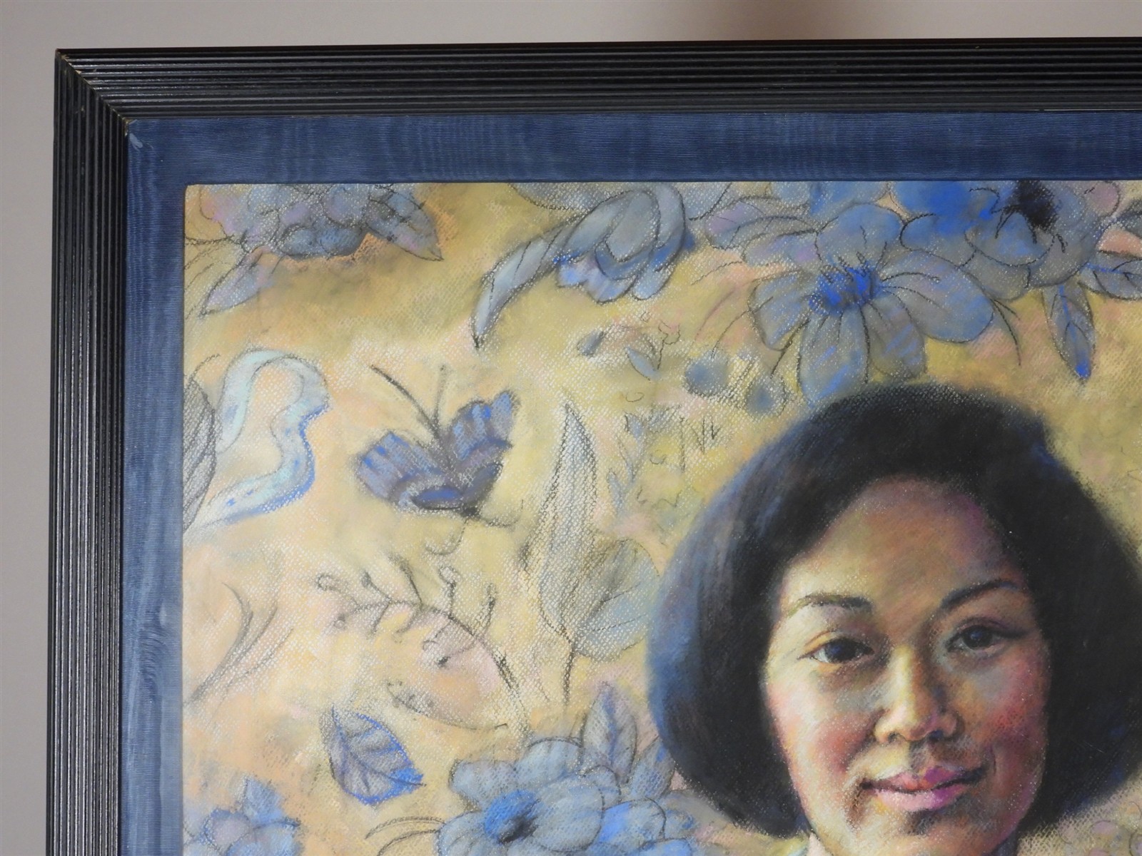 Lucille Ryan Connecticut Artist RISD Asian Lady Pastel Portrait Painting