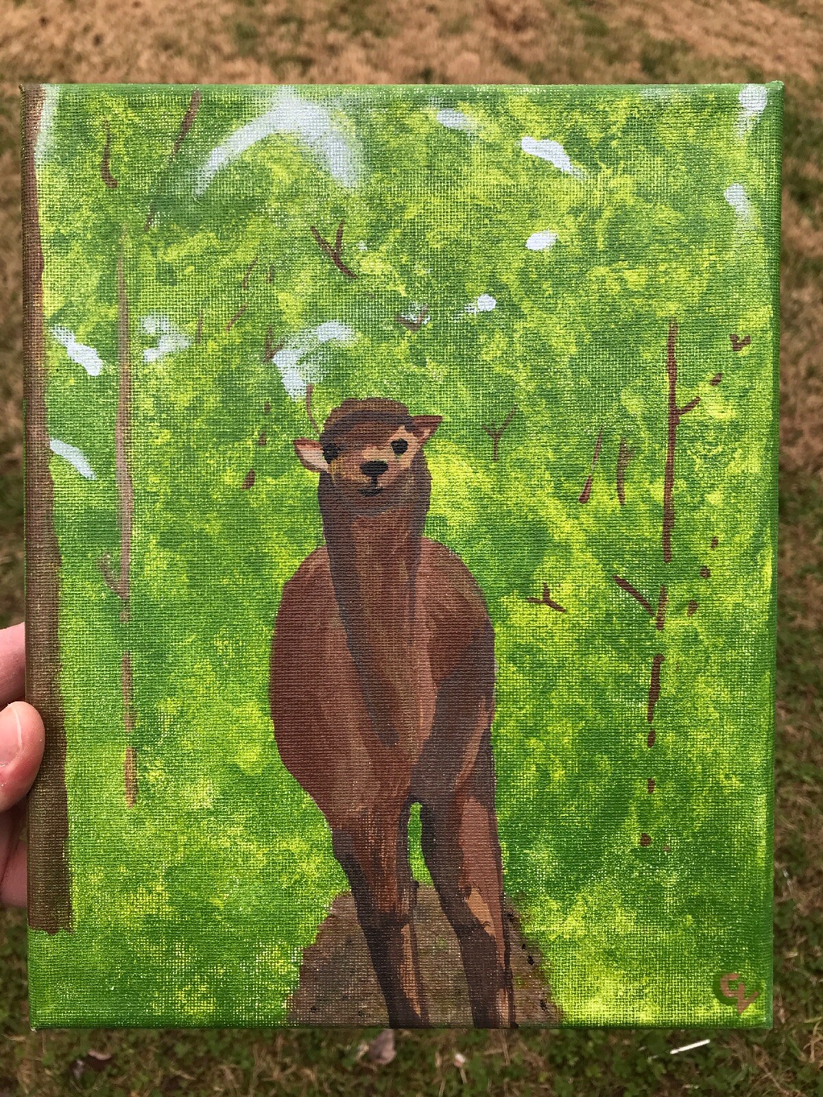 acrylic paintings original by artist on canvas Alpaca