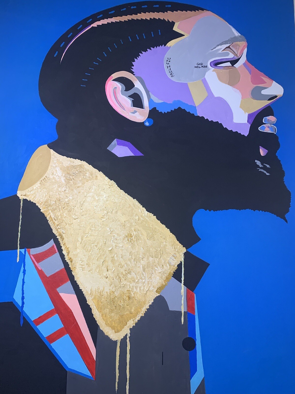 Nipsey Hussle 30 X 40 Huge Canvas, Acrylic Painting, Gallery Wrapped