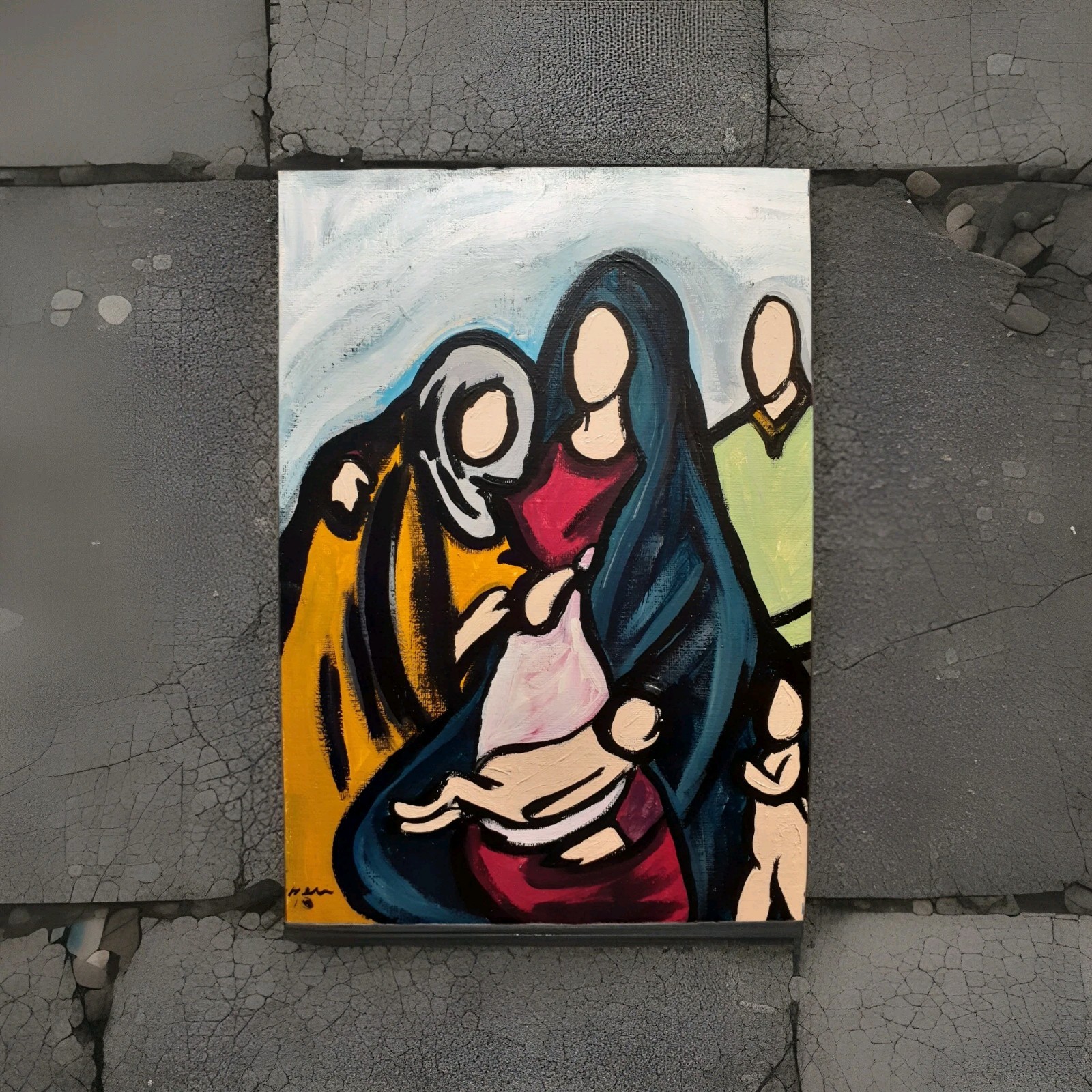 oil painting on heavy paper (8.5×12)