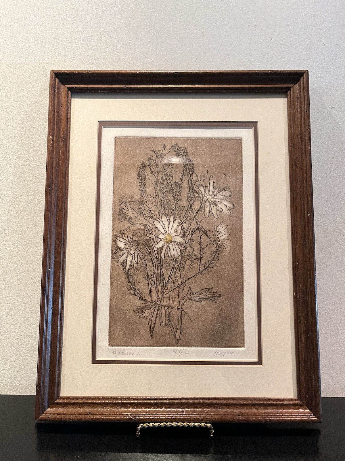 Vintage Art Piece “He Loves Me” by the artist Ann DerGara 1981 Abstract Artwork