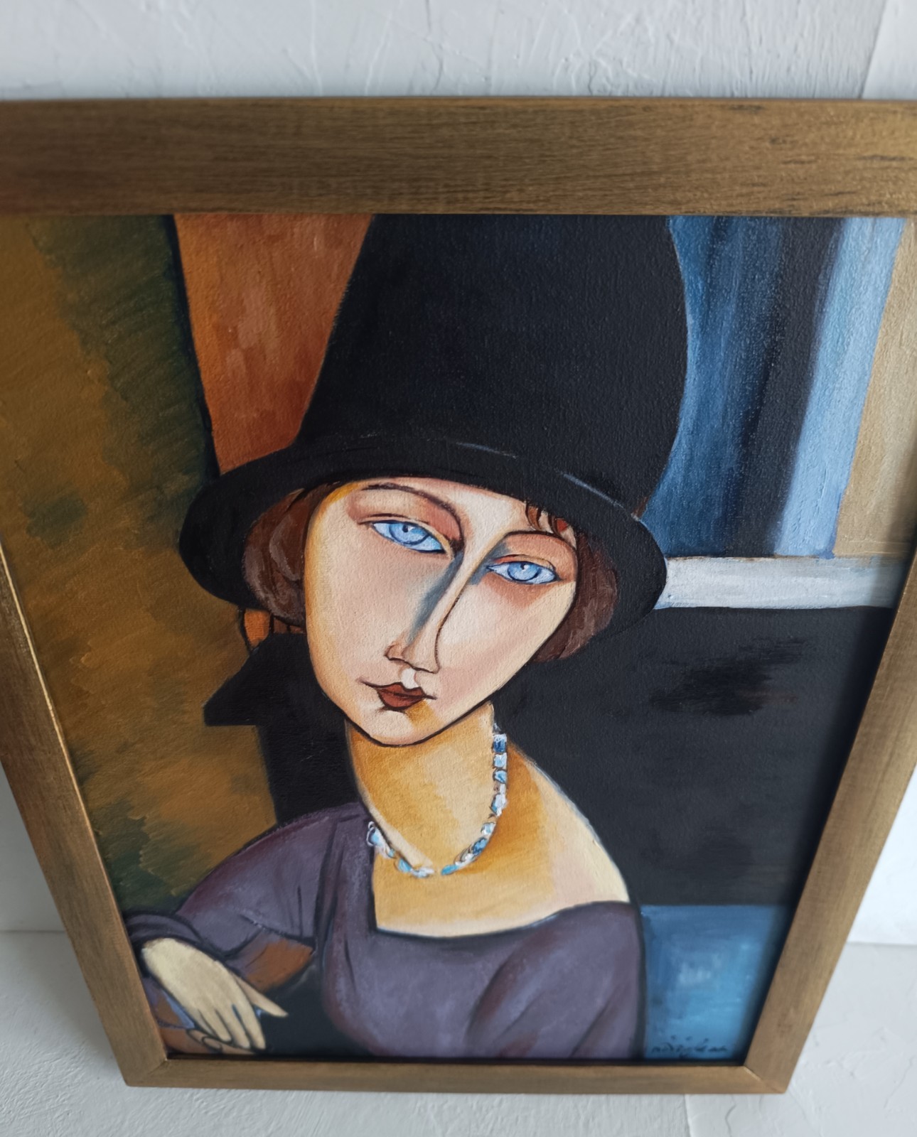 Jeanne Hebuterne Modigliani reproduction handmade oil painting 11.8×15.7 in