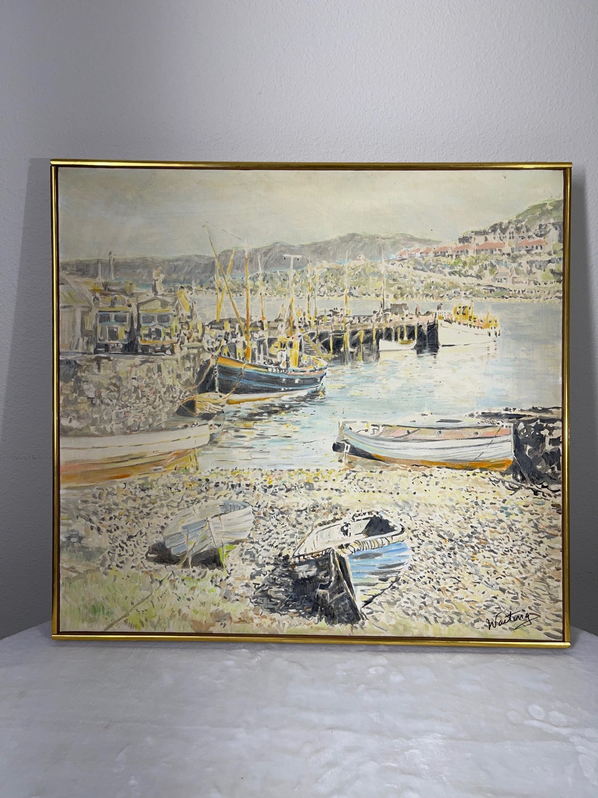 Original paintings by Isabelle Mac-Waiting, wife of sculptor Rodger Mac. Mid-20t
