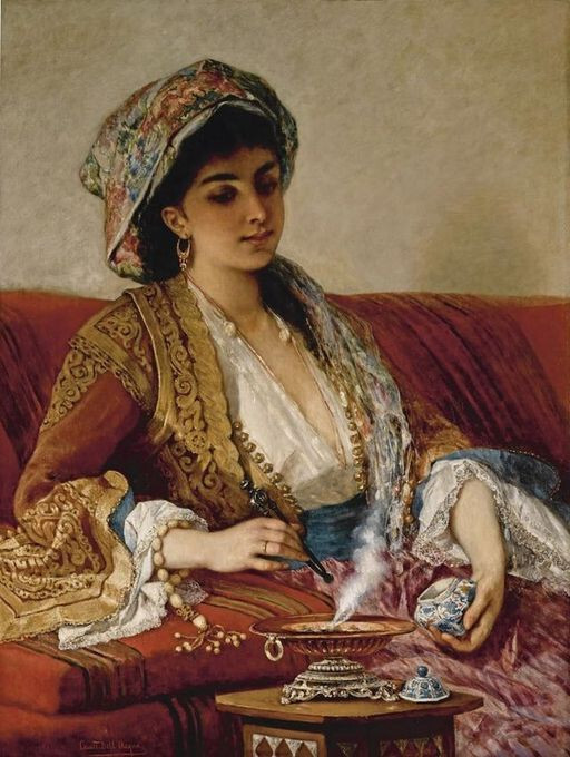 stunning oil painting handpainted on canvas-An Ottoman Beauty