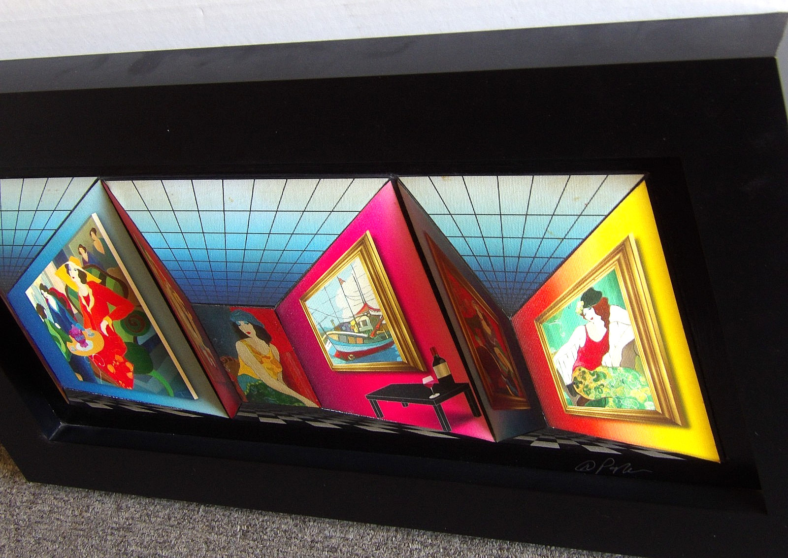 DOMINIC PANGBORN ART IN MOTION 3D MIXED MEDIA GICLEE ON CANVAS PARK WEST