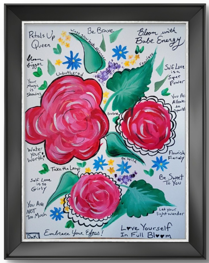 Petals Up Queen 9×12 Thick Watercolor Paper Original Art Abstract Expressionism