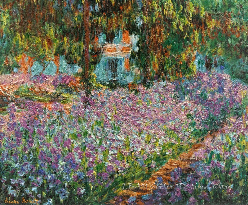Irises in Monet’s garden by Claude Monet Oil painting HD Printed on canvas P2342