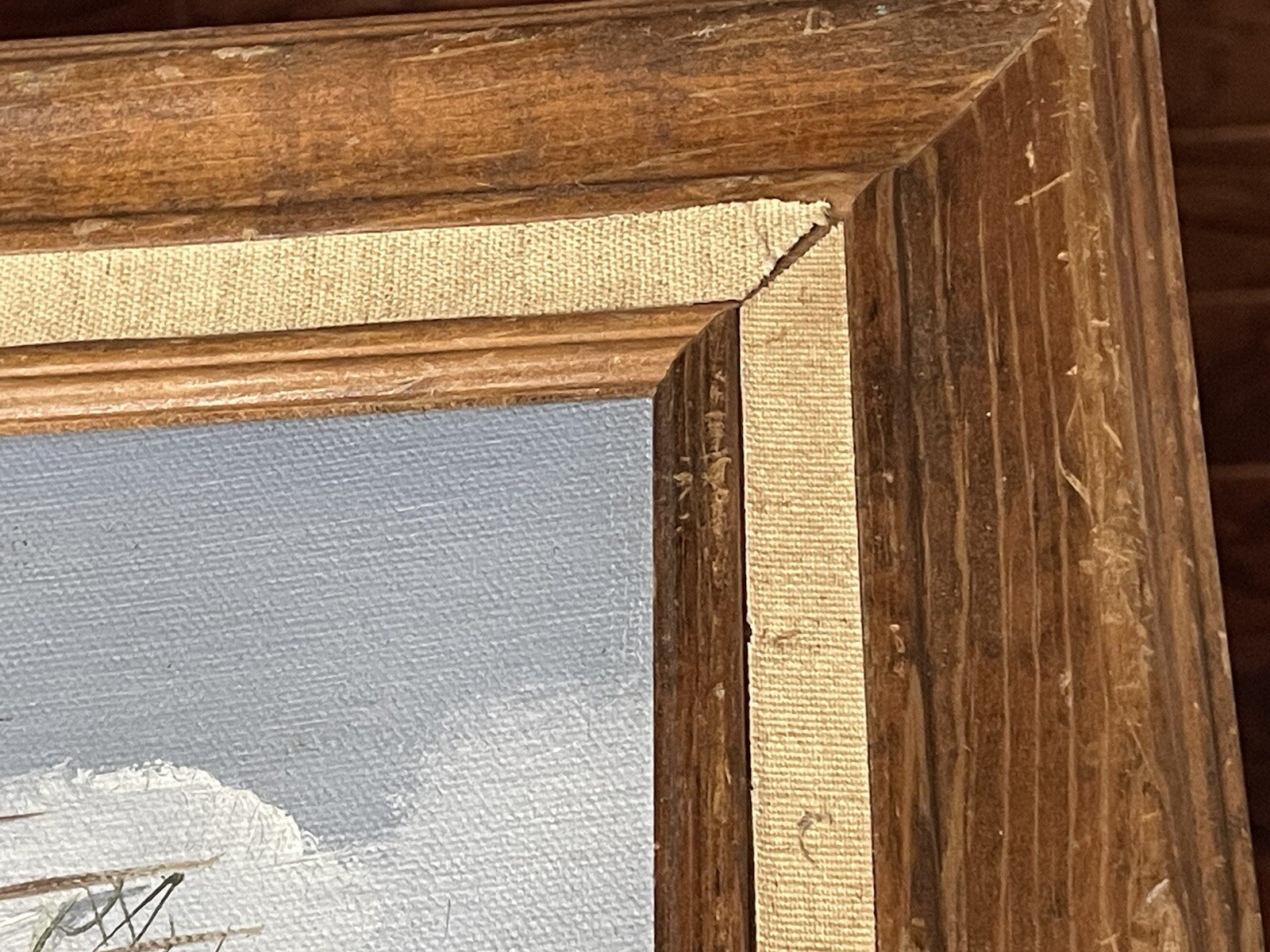 8″x10″ JACKSON Signed Sailing Ship Oil On Canvas on Board in 14.5″x12.5″ Frame
