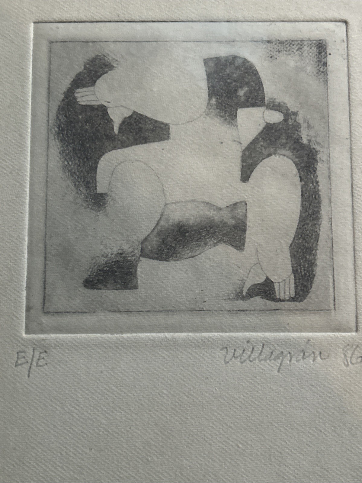 Armando Villagran Original Lithography 1986 Art Frame