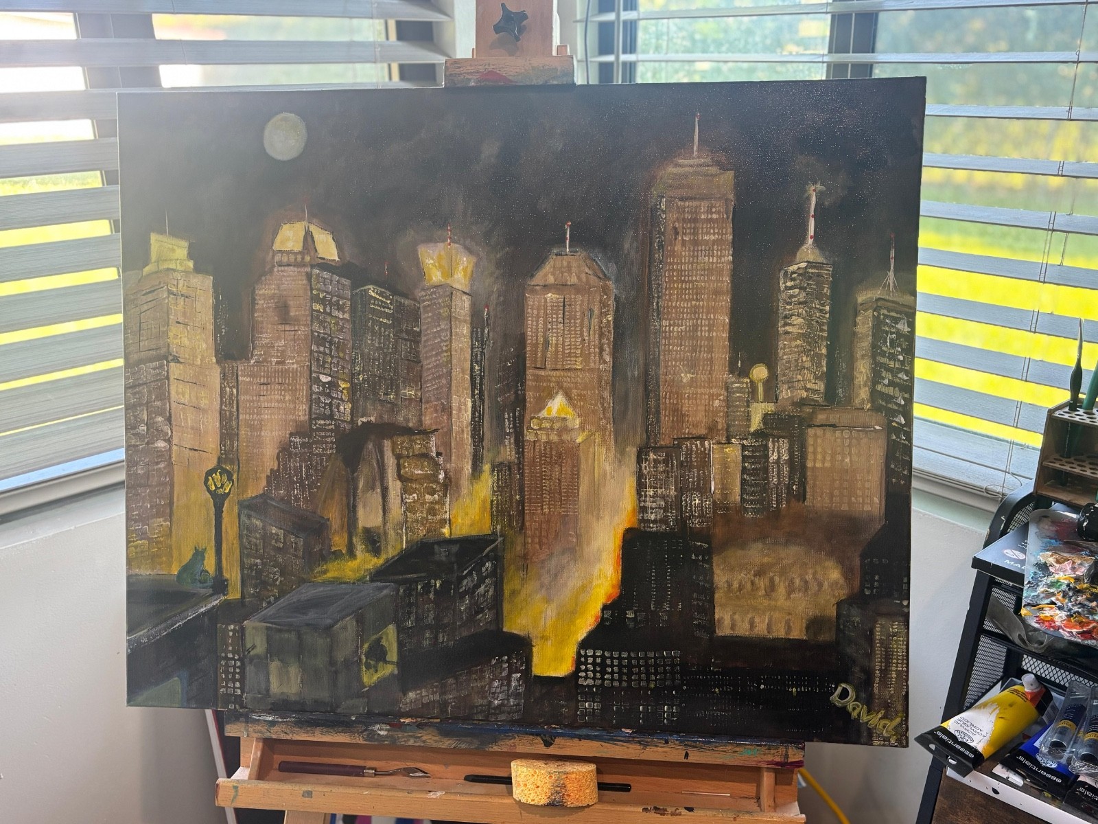 original acrilic signed painting