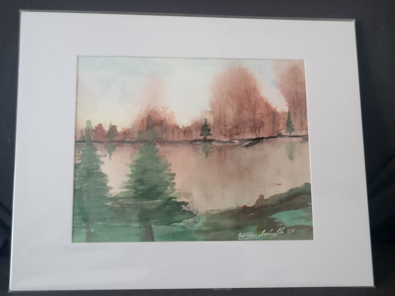 William Schaeffer Original Watercolor Landscape Painting Signed Framed 11×14
